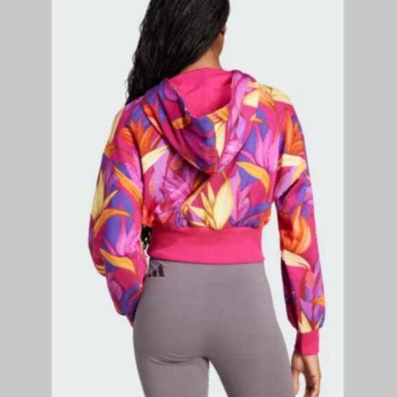 Adidas X Farm Rio Birds Of Paradise Cropped Hoodie 3X - Picture 4 of 11